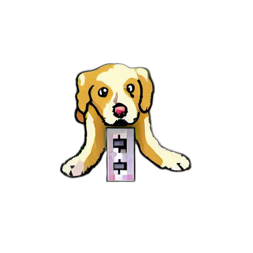 animal, staff, pixel art, cartoon transparent PNG cut-out
