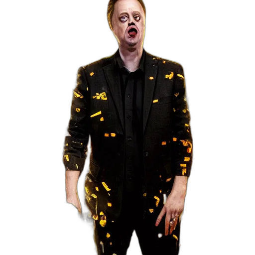 jacket, staff, mask, creature transparent PNG cut-out