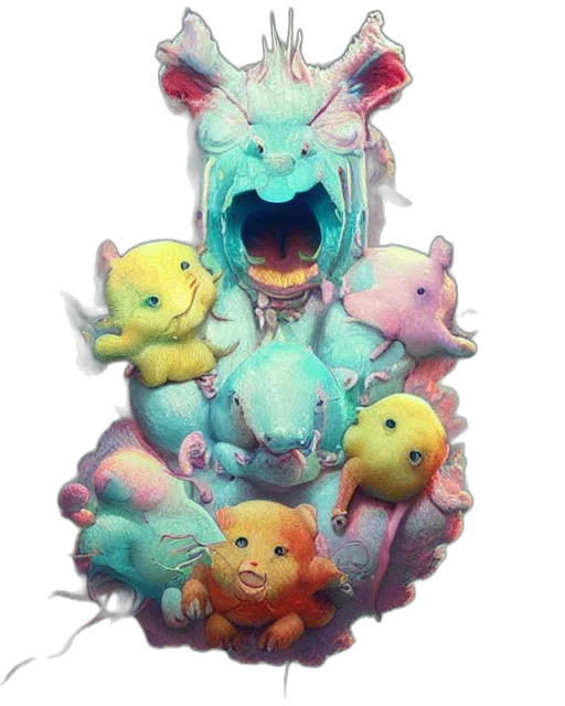 dragon, creature, staff, animal transparent PNG cut-out