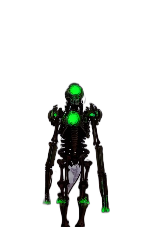 robot, staff, creature, weapon, concept art, 3d render, cyberpunk, pixel art transparent PNG cut-out