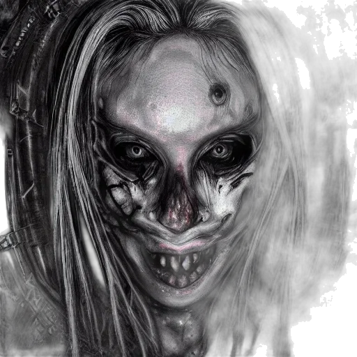 face, mask, creature, comic book art transparent PNG cut-out