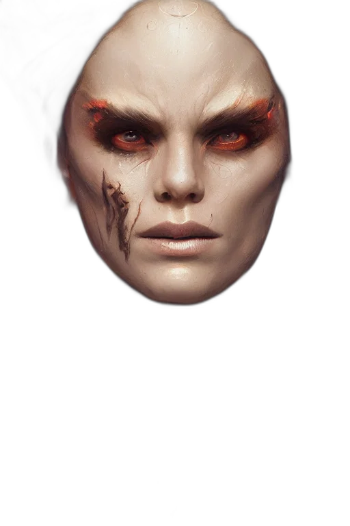 mask, face, creature, dragon, concept art, fantasy art, photorealistic, comic book art transparent PNG cut-out