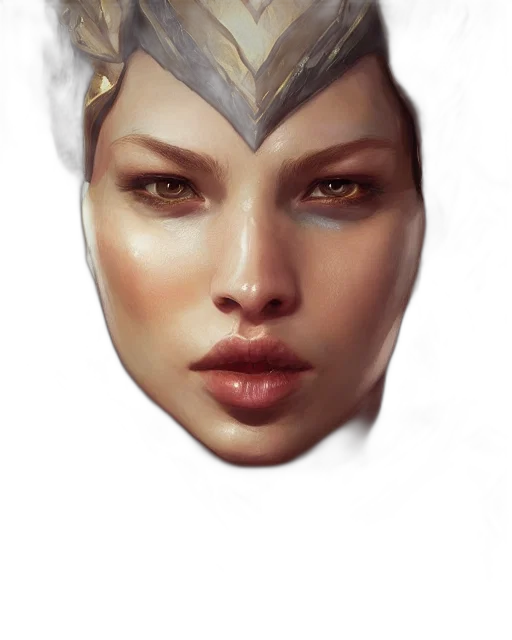 face, mask, crown, jewelry, fantasy art, concept art, photorealistic, 3d render transparent PNG cut-out