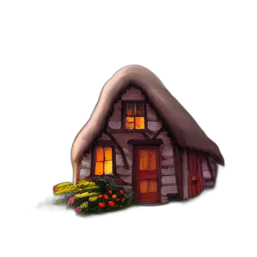building, food, 3d render, concept art, pixel art, fantasy art, snow, fog transparent PNG cut-out