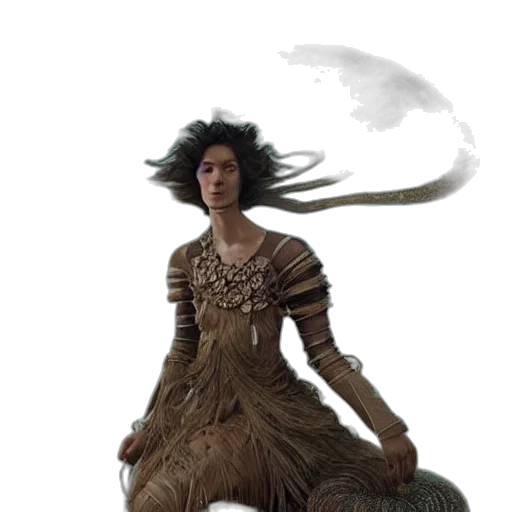 dress, hair, creature, dragon, fantasy art, concept art, comic book art, photorealistic transparent PNG cut-out