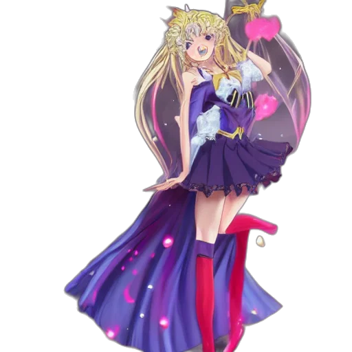 dress, staff, anime, concept art transparent PNG cut-out