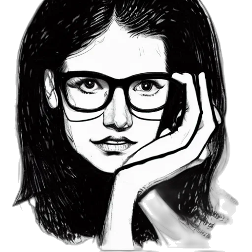 face, cartoon, pencil sketch, comic book art transparent PNG cut-out