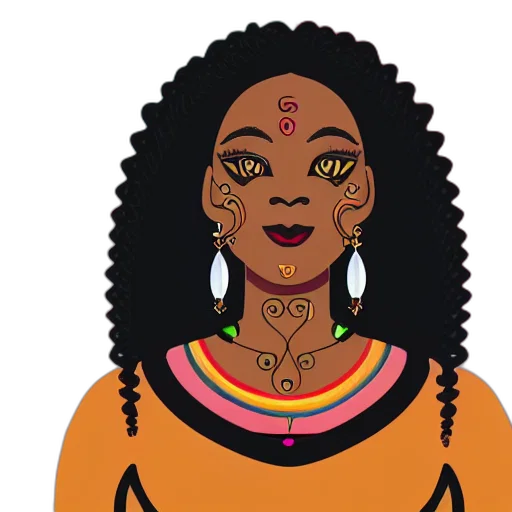 cartoon, concept art, pixel art, adult, black, woman, light, skin transparent PNG cut-out