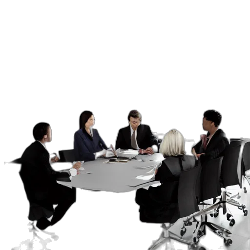 staff, furniture, business, meeting transparent PNG cut-out