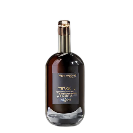 bottle, liqueur, modern, design transparent PNG cut-out