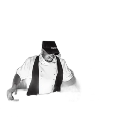 staff, hat, jacket, concept art, photorealistic, 3d render, cartoon, monochrome transparent PNG cut-out