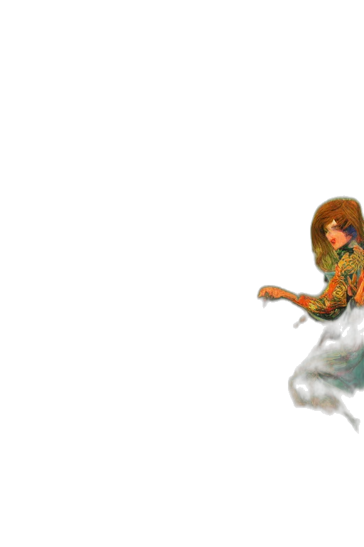 creature, hair, dress, pixel art transparent PNG cut-out