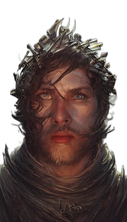 face, dragon, crown, sword transparent PNG cut-out