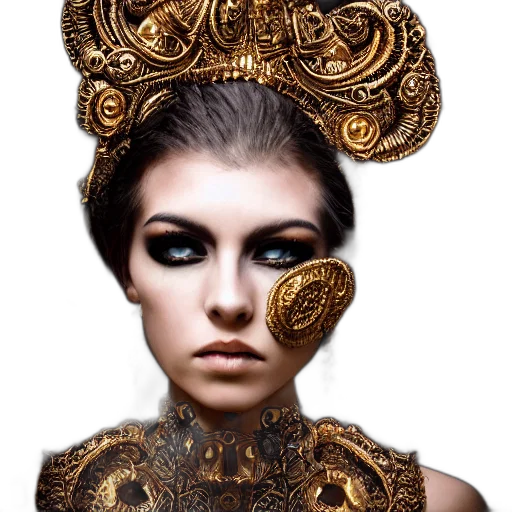 jewelry, crown, mask, face, photorealistic, fantasy art, concept art, 3d render transparent PNG cut-out