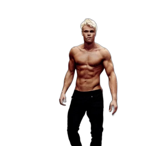 creature, photorealistic, concept art, 3d render, pixel art, blond, dude, abs transparent PNG cut-out
