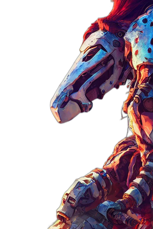 robot, dragon, face, mask, concept art, comic book art, cyberpunk, pixel art transparent PNG cut-out