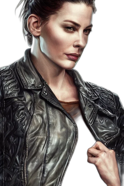 jacket, face, robot, photorealistic transparent PNG cut-out