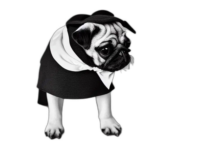 jacket, animal, staff, photorealistic transparent PNG cut-out