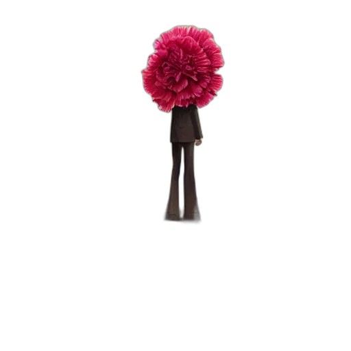 flower, staff, umbrella, crown, 3d render, dark, red, giant transparent PNG cut-out