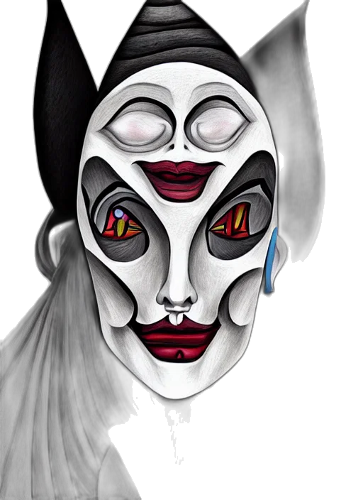 mask, face, concept art, fantasy art transparent PNG cut-out