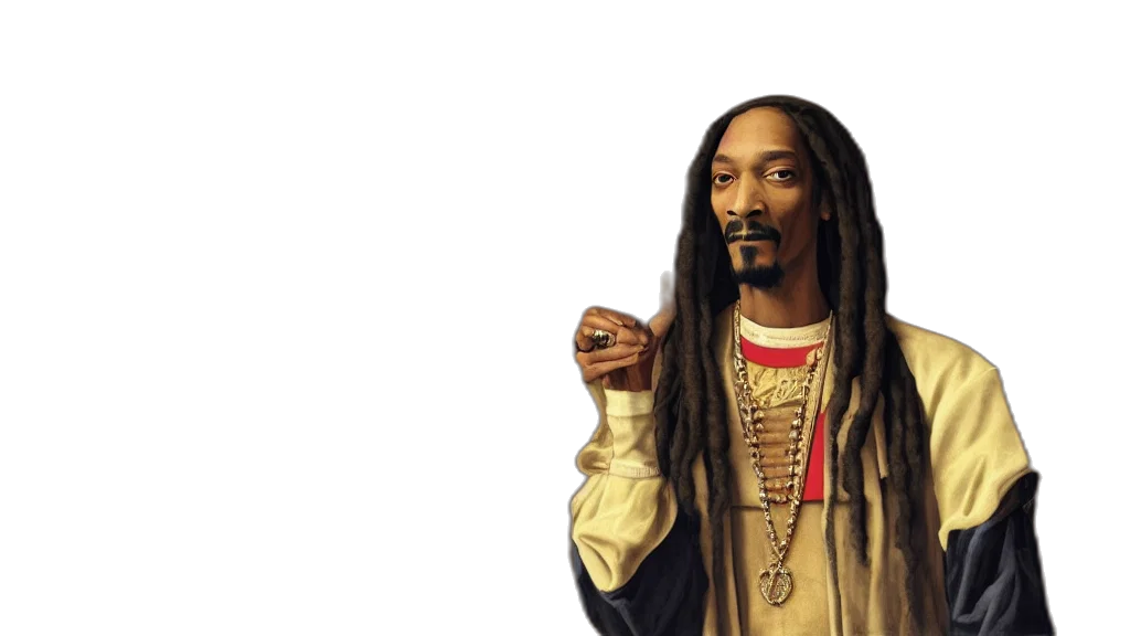 photorealistic, snoop, dog, renaissance transparent PNG cut-out