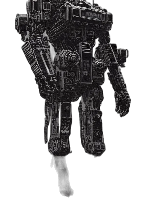 robot, weapon, staff, concept art transparent PNG cut-out