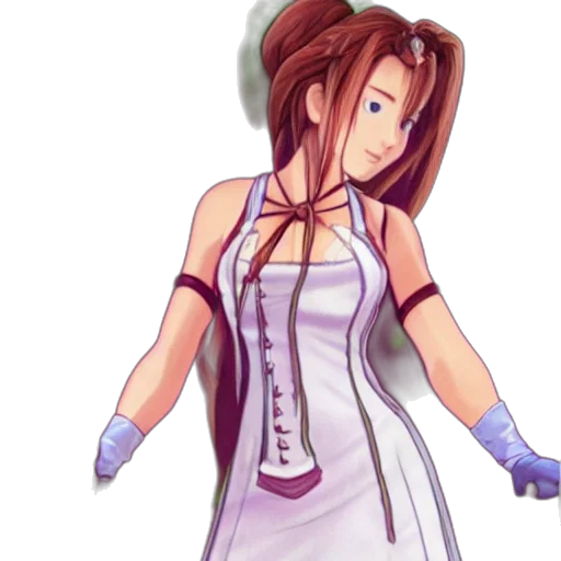 dress, staff, concept art, pixel art, 3d render, fantasy art, aerith, gainsborough transparent PNG cut-out