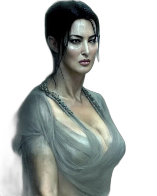 dress, face, fantasy art, concept art, photorealistic, comic book art, dark, majestic transparent PNG cut-out