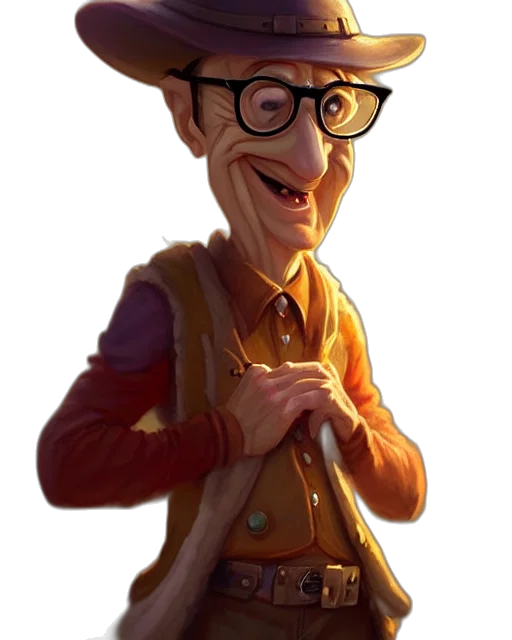 staff, jacket, face, hat, concept art, cartoon, 3d render, photorealistic transparent PNG cut-out