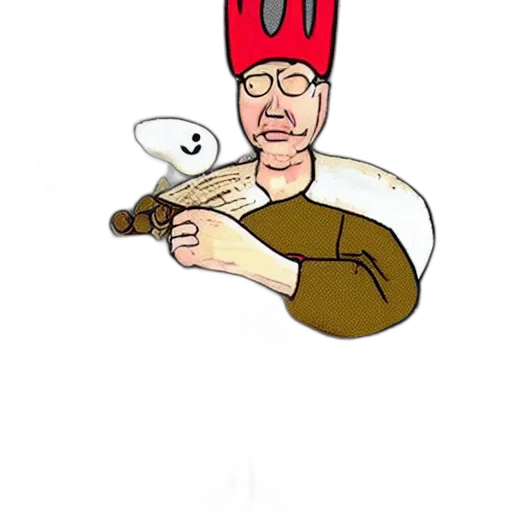 animal, hat, creature, staff, cartoon, pixel art, concept art, fantasy art transparent PNG cut-out