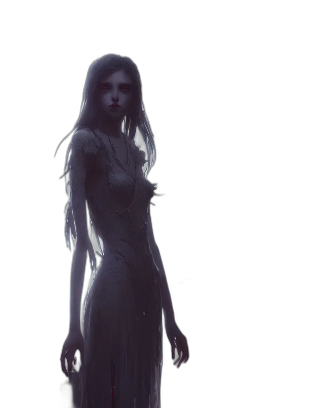dress, creature, staff, face, concept art, 3d render, fantasy art, photorealistic transparent PNG cut-out