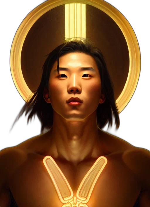 face, photorealistic, concept art, fantasy art, pixel art, symmetry, portrait, chinese transparent PNG cut-out