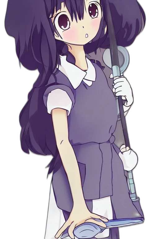 staff, weapon, hair, dress transparent PNG cut-out