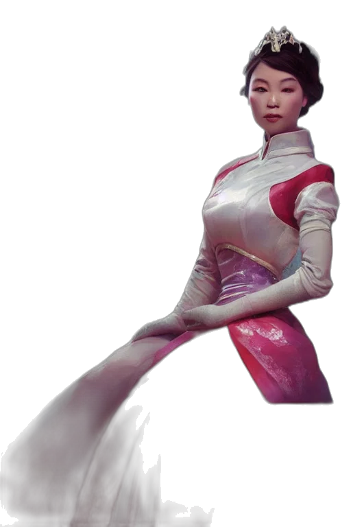 staff, robot, dress, weapon, concept art, fantasy art, photorealistic, 3d render transparent PNG cut-out