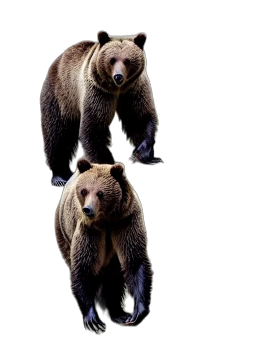 animal, creature, photorealistic, concept art, 3d render, pixel art, grizzly, bear transparent PNG cut-out