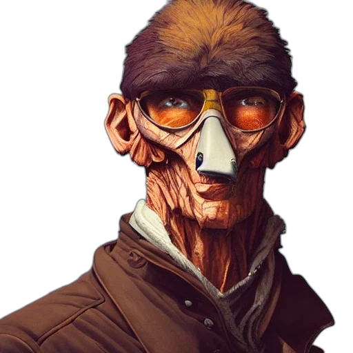 mask, face, jacket, cyberpunk transparent PNG cut-out