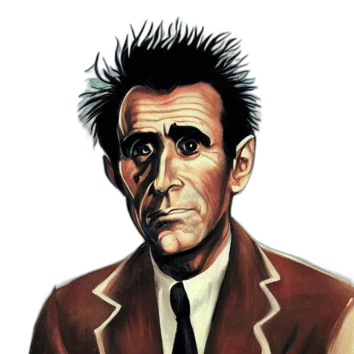 jacket, face, staff, animal, comic book art, cartoon, concept art, photorealistic transparent PNG cut-out