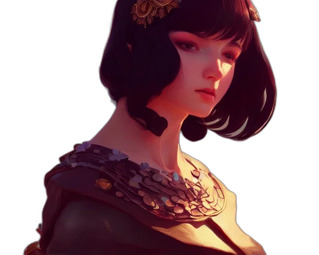 crown, face, dress, staff, fantasy art, concept art, photorealistic, 3d render transparent PNG cut-out