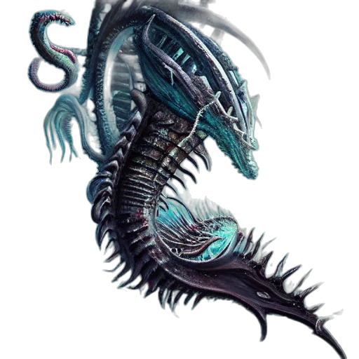 creature, dragon, staff, weapon transparent PNG cut-out