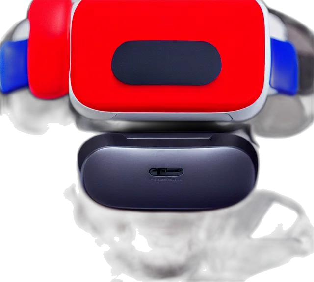 robot, 3d render, concept art, photorealistic, photo, product, nintendo, red transparent PNG cut-out