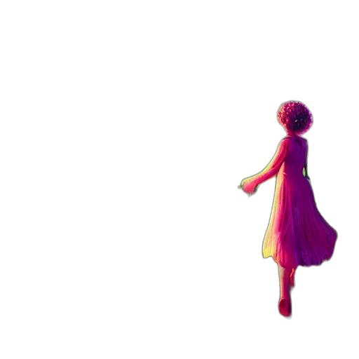 dress, hair, umbrella, robot transparent PNG cut-out