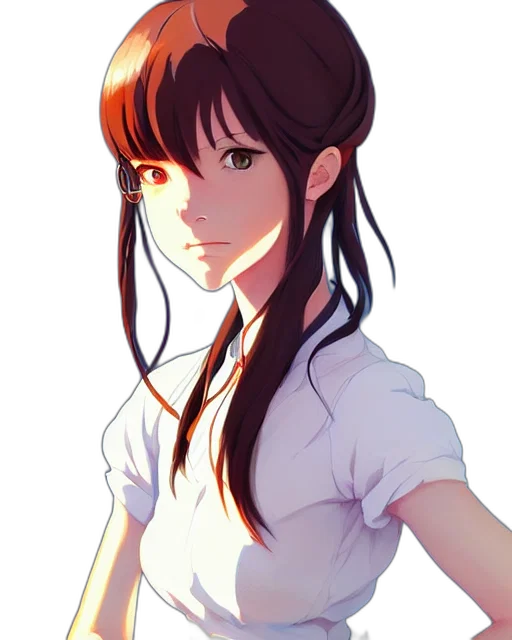 staff, face, dress, hair, anime, photorealistic, pixel art, cartoon transparent PNG cut-out