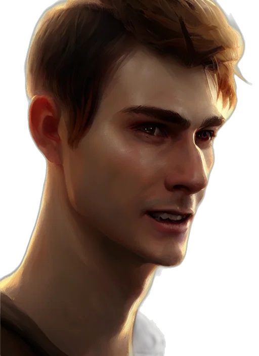 face, photorealistic, concept art, fantasy art, oil painting, golden, dark, earth tones transparent PNG cut-out