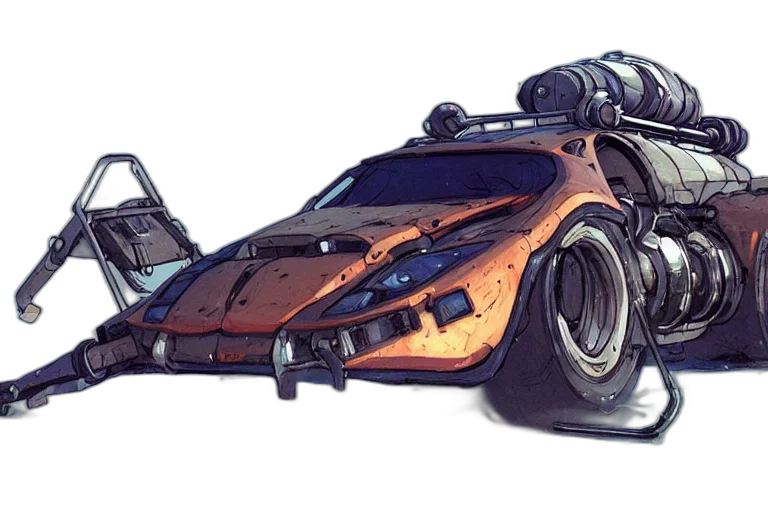car, weapon, animal, concept art transparent PNG cut-out