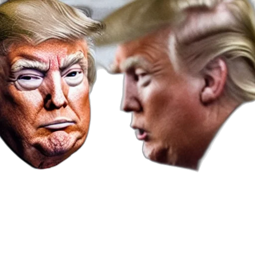 mask, face, hat, photorealistic, 3d render, concept art, donald, trump transparent PNG cut-out