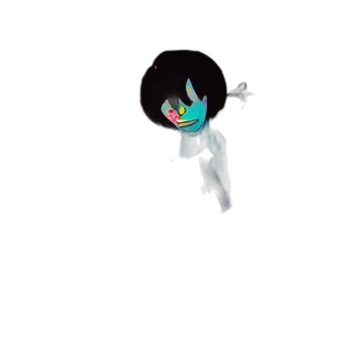 staff, hair, creature, robot, concept art, 3d render, pixel art, cartoon transparent PNG cut-out
