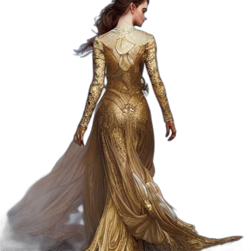 dress, fantasy art, concept art, photorealistic transparent PNG cut-out