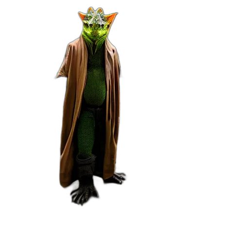 staff, mask, creature, animal, concept art, 3d render, fantasy art, green transparent PNG cut-out