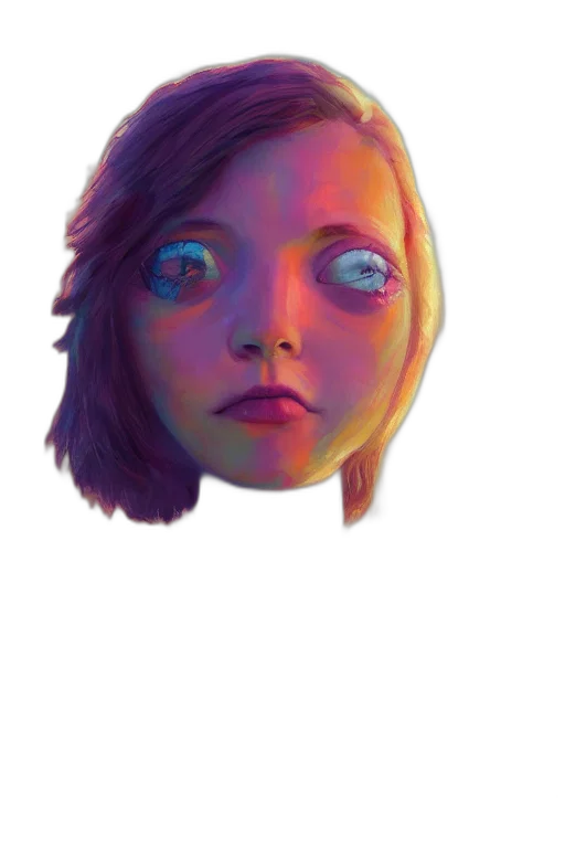 face, mask, robot, creature, photorealistic, watercolor, concept art, fantasy art transparent PNG cut-out