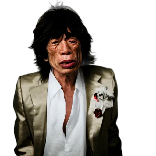 jacket, face, animal, photorealistic, photoshoot, japanese, mick, jagger transparent PNG cut-out